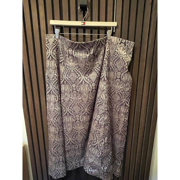 Lela Rose Dresses & Skirts - Lela Rose x Lane Bryant - High Low Skirt Black/Silver Cotton Blend Zip - Sz. 24